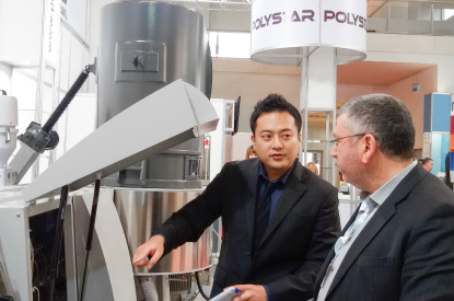 in-house waste plastic recycling machine in Plast Eurasia Istanbul 2015
